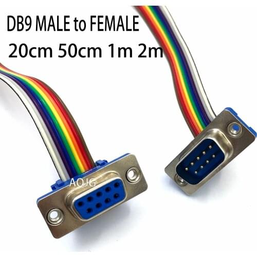 1PCS 20CM 50CM 1M DB9 MALE to FEMALE CABLE D-Sub serial port connector adapter rs232 com Extension Cable