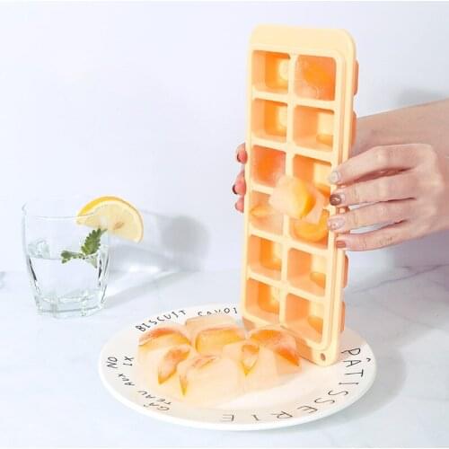 Square Shape Ice Cube With Lid Plastic Ice Tray Ice Candy Cake Pudding Chocolate Molds Easy-Release Ice Cube Trays Molds