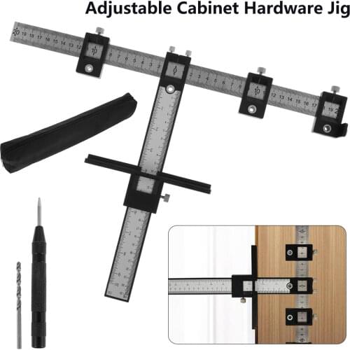 Drill Guide Sleeve Cabinet Hardware Jig Drawer Pull Wood Drilling Dowelling Hole Jig Furniture Punching Tool True Position Tools