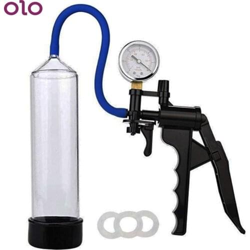 Penis Extender Pump Enlargement with the Pistol Grip Handle Penile Growth Power Stretcher Erection Pumps Sex Toys for Men
