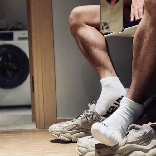 Socks men calcetines fashion letter printed meias ankle socks casual mens clothing ropa de hombre sport socks