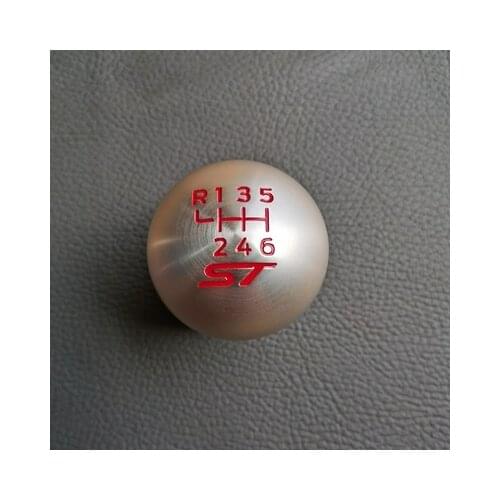 QDARCTIC New Alumium Racing 6 Speed Gear Shift Knob MT For Ford Focus ST RS Fiesta ST With ST Logo