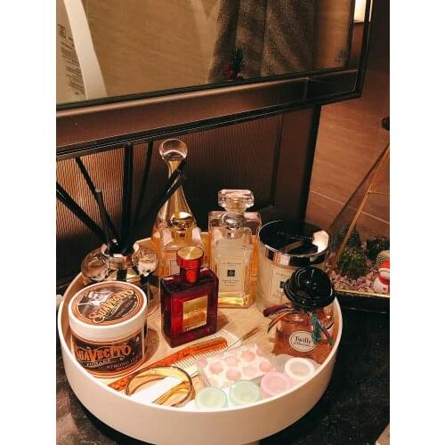 Desktop Makeup Organizer Storage Tray Perfume Aromatherapy Nail Polish Display Stand Dressing Table Cosmetic Storage Box