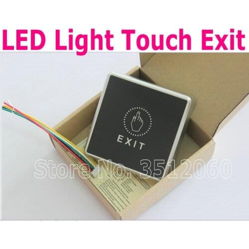 Touchable Exit button, LED Light Inbuilt Touch Release Button, sensor light button For Access Control system, Door Locker exit