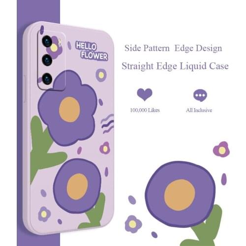 Small Fresh Flowers Silicone Phone Case For Huawei P40 P30 P20 Pro Lite Mate 40 30 20 Pro Lite P Smart 2021 Y7A Soft Back Cover