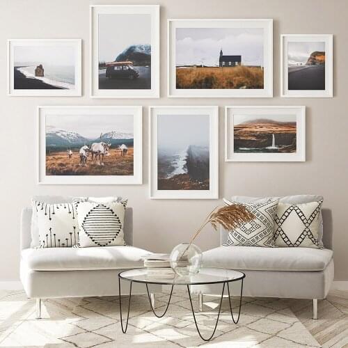 Scandinavian Nature Landscape Canvas Painting Iceland Aniaml Boho Wall Art Poster Nordic Print Modern Picture Home Decoration