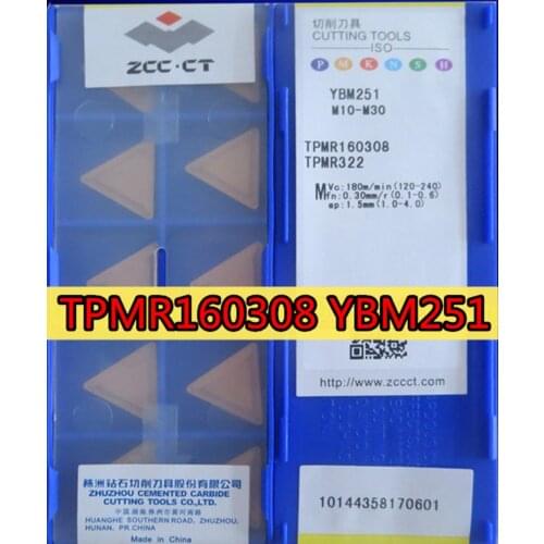 TPMR110304 TPMR160304 TPMR160308 YBM251 100% original Zcc.ct Carbide insert Processing: stainless steel