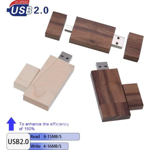 USB 2.0 high speed Wood usb Flash Drive 4gb 16gb 32gb 64gb Gifts memory stick U Disk (Over 10 pcs Free logo) wedding gift