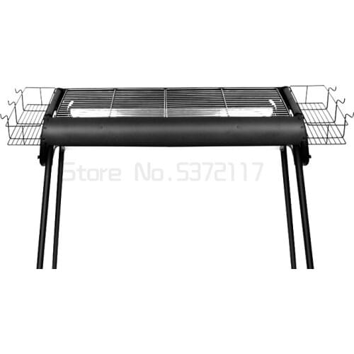 Thickened grill charcoal stainless steel smokeless grill outdoor folding portable carbon kebab oven