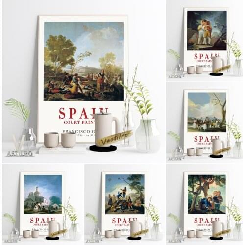 Spain Court Painter Francisco Goya Vintage Print Art Poster Blind Mans Bluff Exhibition Museum Canvas Painting Gallery Decor