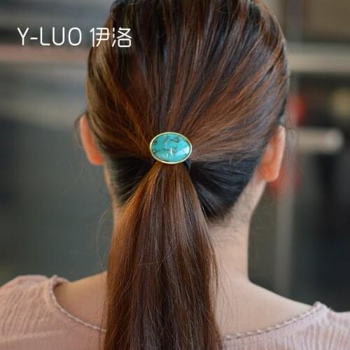 Women heawear cute hairband for girls elastic hair rope fashion hair tie metal hair accessories for women