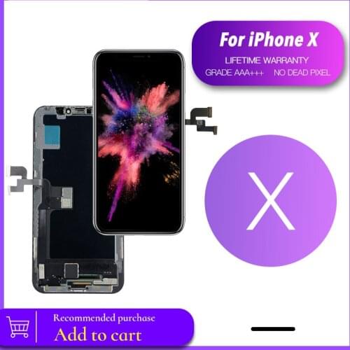 AAA+++ OLED For iPhone X XR XS LCD With True Tone Touch Digitizer Assembly Screen Replacement No Dead Pixel Display