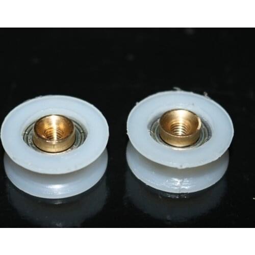 10Pieces/Lot Diameter:20mm Shower Room Nylon Concave Wheel Pulley DIY Furniture Parts Small Hanging Single Wheel