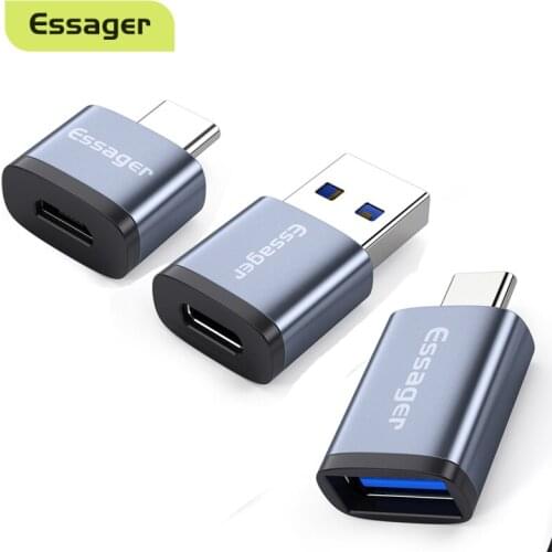 Essager USB 3.0 Type-C OTG Adapter Type C USB C Male To USB Female Converter For Macbook Xiaomi Samsung S20 USBC OTG Connector