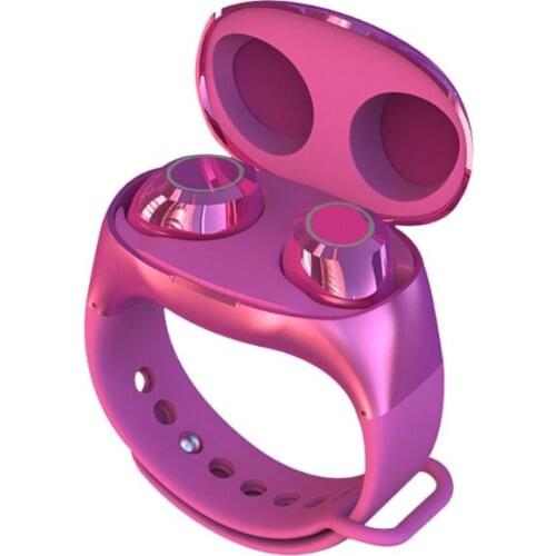 HM50 TWS 2In1 Bluetooth5.0 Wireless Headset Handsfree Earbuds Wristband Bracelet LX9B