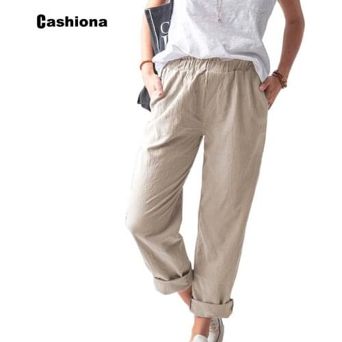 Женские льняные брюки Cashiona China At AliExpress