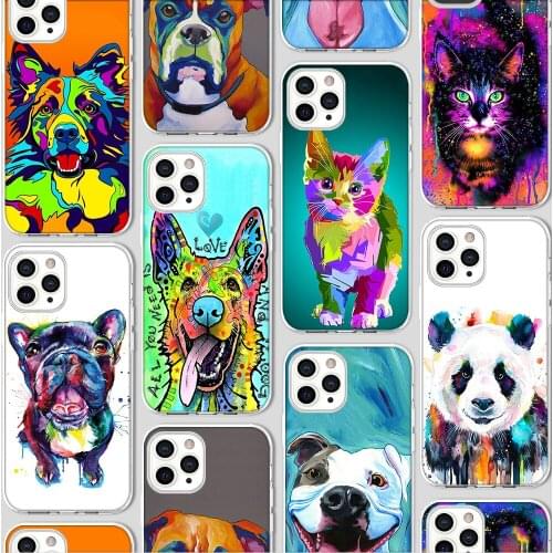 Ciciber Funda Case for Iphone 12 Case for IPhone 12 11 Pro XR 7 X XS Max Mini 8 6 6S Plus 5 SE 2020 Silicone Color Cute Animal