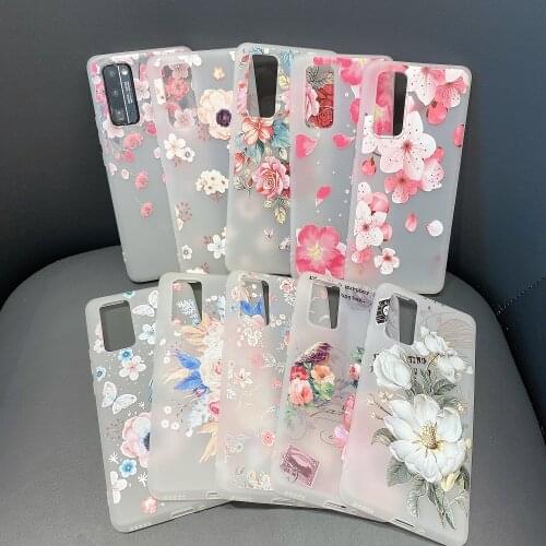 3D Flowers Phone Case For Huawei Honor 20 30 30S 9C P Smart Z Y9 Enjoy 9 X 10 Y7p Prime 2019 Max P40 lite E 20 Plus Back Cover