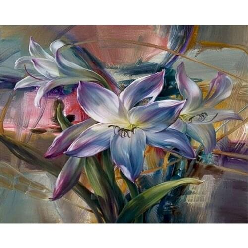 Flower In Vase DIY Cross Stitch Embroidery 11CT Kits Craft Needlework Set Printed Canvas Cotton Thread Home Decoration Sale