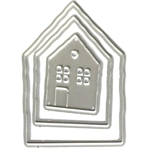 Houses Metal Cutting Dies Stencil Scrapbooking DIY Album Stamp Paper Card Embossing Decor
