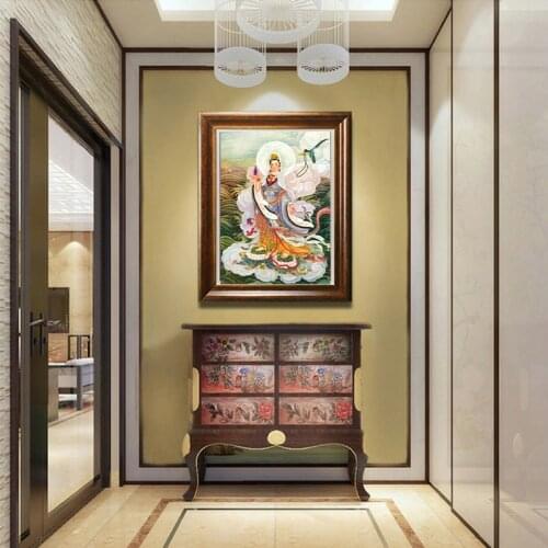 Avalokitesvara Bodhisattva Thangka Buddhism Canvas Painting Prints Wall Art Picture poster Living Room Hallway Home decoration