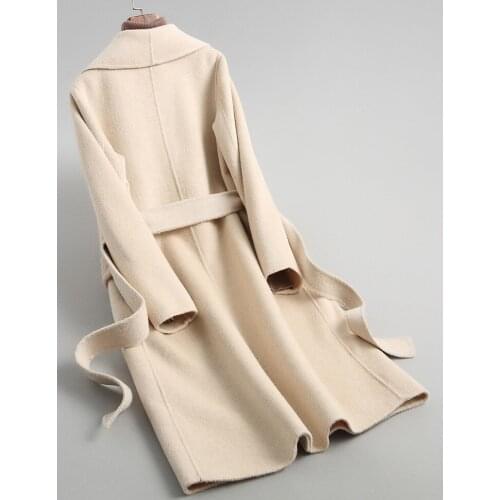 Jacket Autumn Women Winter Double-side Woolen Coat Female Korean Wool Coats Alpaca Vintage Long Jackets KQN49098 MY2296