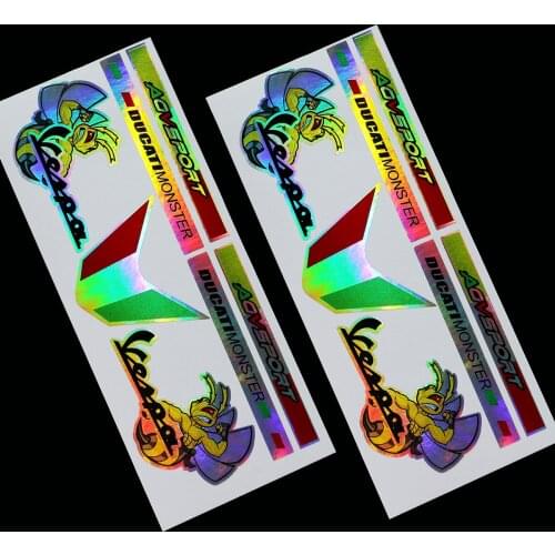 Laser Rainbow Decals For PIAGGIO VESPA GTS GTV LX LXV LT PX PRIMAVERA 50 125 150 200 250 300 300ie Decals Motorcycle Vinyl