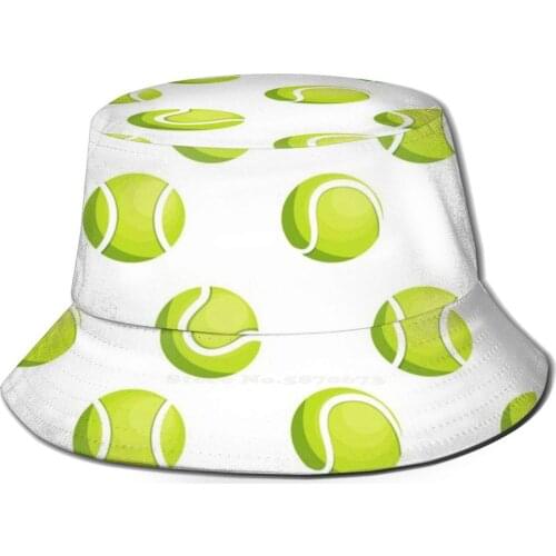 Cute Tennis Ball Design For Tennis Players Korean Ladies Outdoor Sun Hat Bucket Cap Tennis Player Tennis Team Tennis Ball For
