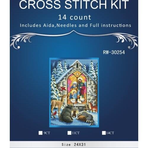 Top Quality Beautiful Lovely Counted Cross Stitch Kit Holy Nativity The Birth of Christ Jesus Religion God dim 0878