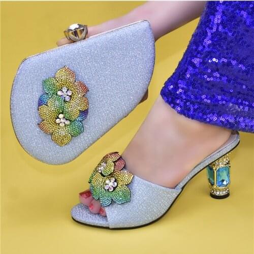 New Arrival Shoes and Bag for Party Wedding Ladies Shoes and Sandals Size 43 Women Shoes Women Italian Shoes with Matching Bags