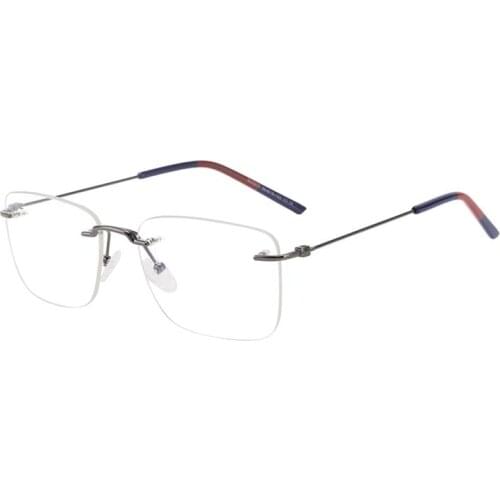 Rimless metal glasses frame blue light computer glasses Women men Vinatge Design eyeglasses Anti blue light lenses gaming cadre