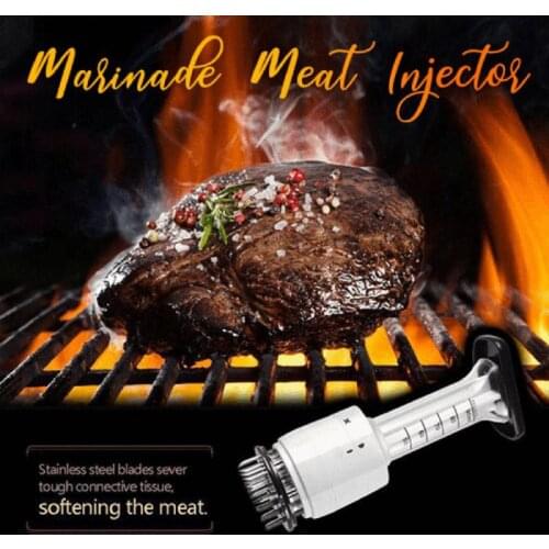 Meat Tenderizer Meat Tenderizer Needle 2-in-1 Professional Marinade Injector BBQ Steak Beef Sauce Tenderizer Kitchen Accessories