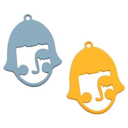 Japanese girl short hair headdress earrings pendant fashion personality face earrings earrings jewelry accessories