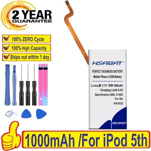 Top Brand 100% New 1000mAh Battery for ipod classic gen 5th 6th 7th 80GB 120GB Thin 160GB for ipod 5/5.5 gen 30 gb 616-0232