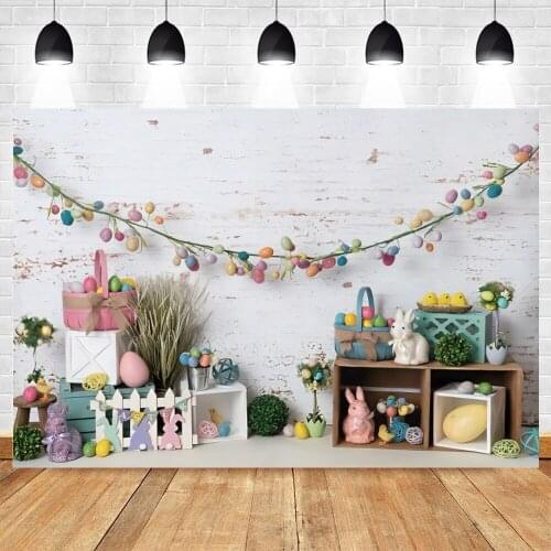 Yeele Easter Eggs Rabbit Bunny Spring Baby Room Portrait Birthday Photography Backdrop Vinyl Photographic Photo Background Props