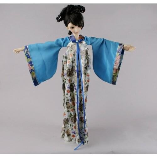 [wamami] 699# Blue Classical Chinese Ancient Dress Set For 1/3 SD AOD DOD BJD Dollfie