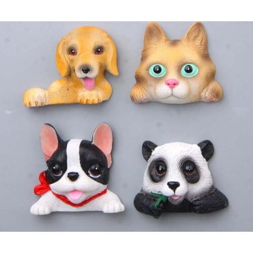 Japanese Animal Bulldog Panda Fridge Magnets Creative Figures Model Toy Refrigerator Pastes Home Decoration Kid Gifts