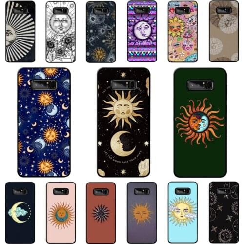 YNDFCNB Sun and Moon Face Phone Case for Samsung note 3 4 5 7 8 9 10 pro plus lite 20 ultra