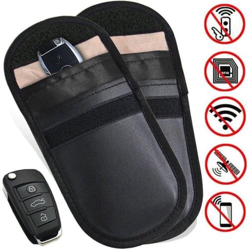Car Key Signal Blocker Pouch Signal Blocking Shield Case Key Mobile Phone Protector Bag for RFID /WIFI /GSM /LTE/ NFC Blocker