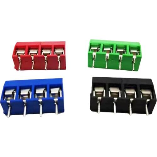 10PCS/LOT KF301-4P Splicing, screw type PCB spacing 5.0 connector terminals, terminal Blue/green KF301