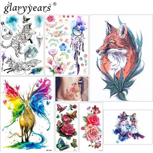 150 Pieces Wholesale Flower Arm Body Tattoo Sticker Classic Fish Waterproof Design Temporary Tattoo Sticker Women Men Body Art