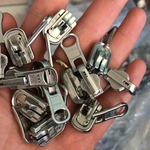 20pcs/lot #5 Rotary Slider Pull Puller Head for YKK Double-sided Metal Zipper Leather Jacket Coat Tailor Sewing Accessories