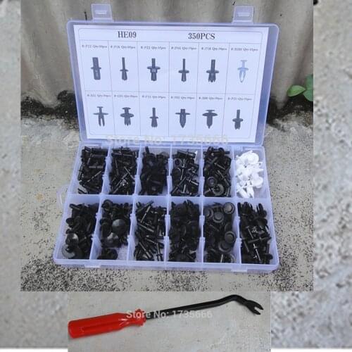 350PCS Push Retainers Car Clips Set Automotive Fasteners + Remover For Ford Toyota Mercedes For BMW Universal Brand Vehicles