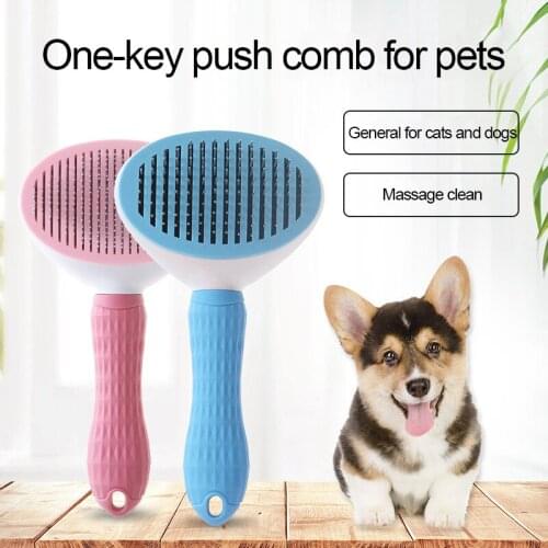 Automatic Pet Hair Trimmer Comb for Cat Dogs Self-Cleaning Hair Stripping Comb Flea Removal Grooming Brush Pet Supplies
