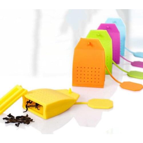 Free Shipping 500pcs/lot Pad holder Silicon tea filler bag ball dipper box shape silicon tea infuser strainer SN1109