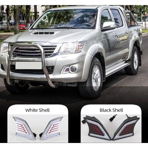 CSCSNL 2Pcs For Toyota Hilux Vigo 2012 2013 2014 2015 LED DRL Daytime Running Light Daylight Waterproof Signal lamp car-Styling
