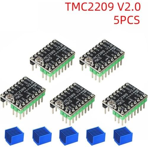 5pcs MKS TMC2209 V2.0 Stepper Motor Driver StepStick 3d printer parts 2.5A UART ultra silent For SKR V1.3 SGen Gen L Robin Nano
