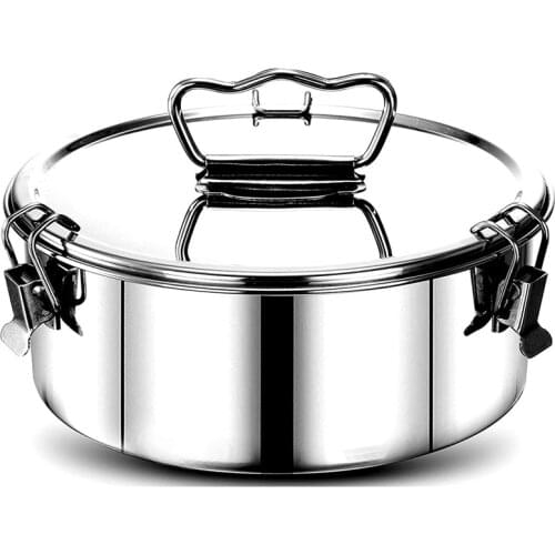NEW-Stainless Steel Flan Mold with Lid and Easy Lift Handle, Accessories for 6, 8 Qt Baking, 2-Qt Cake Pan