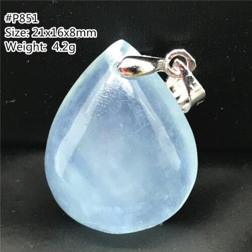 Natural Ocean Blue Aquamarine Crystal Pendant Jewelry For Woman Lady Man Love Gift Silver 21x16x8mm Beads Stone Gemstone AAAAA