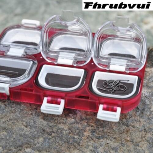 Magnetic Waterproof 6 Grid Fishing Hook Fishhook Storage Accessories Tackle Boxes Tool Box